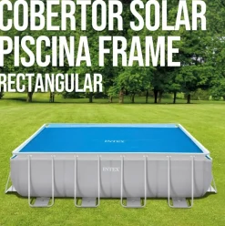 Cobertor rectangular Intex para piscinas Metal Frame azul 476x234 cm