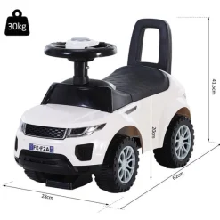 Coche correpasillos Homcom para bebé 12-36 meses blanco 41,5x62x28 cm