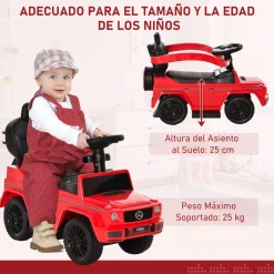 Coche correpasillos Mercedes G350 Homcom 3 en 1 +3A 95X85,5X40 cm