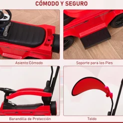 Coche correpasillos Mercedes G350 Homcom 3 en 1 +3A 95X85,5X40 cm