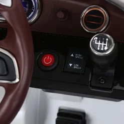 Coche eléctrico 2 modos de control con música +3 años 108x60x43 cm blanco