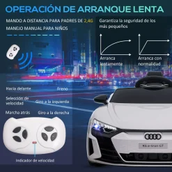 Coche eléctrico Audi RS e-tron GT Homcom con mando +3A 41x103x58 cm