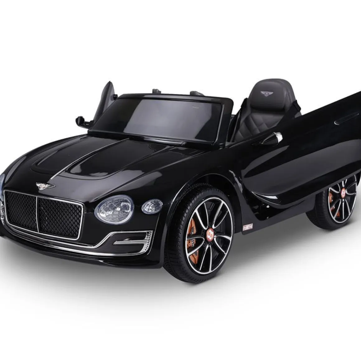 Coche eléctrico Bentley GT Homcom con luz y sonido +3A negro 43x60x108 cm