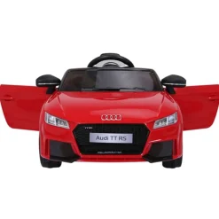 Coche eléctrico infantil con batería Audi TT RS +3A con música y luces rojo 44x63x103 cm