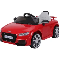 Coche eléctrico infantil con batería Audi TT RS +3A con música y luces rojo 44x63x103 cm