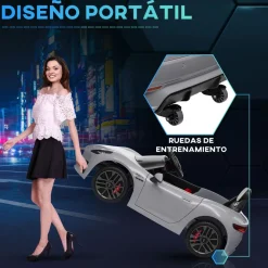 Coche eléctrico infantil Maserati Gran Turismo Folgore Aiyaplay luces LED + bocina + música 43x59x98 cm
