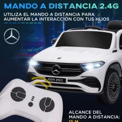 Coche eléctrico infantil Mercedes Benz EQA 12V con mando