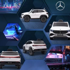 Coche eléctrico infantil Mercedes Benz EQA 12V con mando