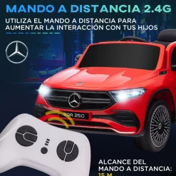 Coche eléctrico infantil Mercedes Benz EQA 12V con mando