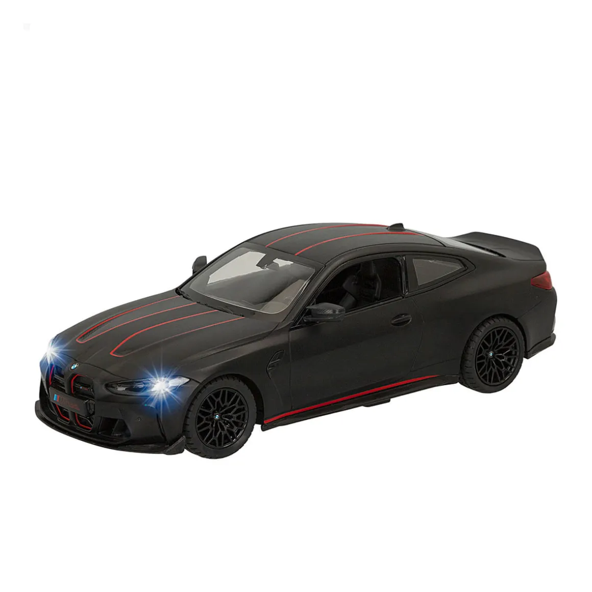 Coche teledirigido BMW M4 CSL Rastar con mando +6A negro 8,5x30x13 cm
