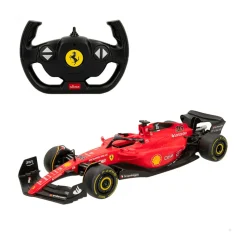 Coche teledirigido Ferrari F1-75 Rastar con mando +6A rojo 10x47x17 cm