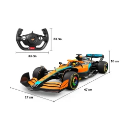 Coche teledirigido McLaren F1 MCL36 Rastar con mando +6A naranja 10x47x17 cm