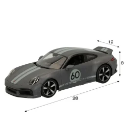 Coche teledirigido Porche 911 Classic 1:16 con luz +6A negro 8x28x12 cm