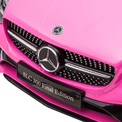 Cochecito eléctrico Mercedes SLC 300 Aiyaplay con mando + LED + música +3A rosa 44x107x62,5 cm