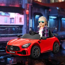 Cochecito eléctrico Mercedes-Benz AMG GTR Aiyaplay mando a distancia + música +3A
