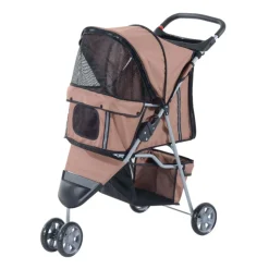 Cochecito PawHut para mascotas plegable con ruedas 97x45x75 cm