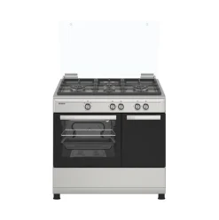 Cocina de gas con horno Infiniton CC90X2W4F 4 fuegos 60L con tapa de cristal inox 89,8 cm