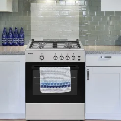 Cocina de gas con horno Infiniton CC61EHX 55L 4 fuegos A inox 59,8 cm