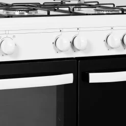 Cocina de gas con horno Nevir NVR-CB5PH 13250W 60L con tapa blanco 85 cm