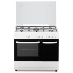 Cocina de gas con horno Nevir NVR-CB5PH 13250W 60L con tapa blanco 85 cm