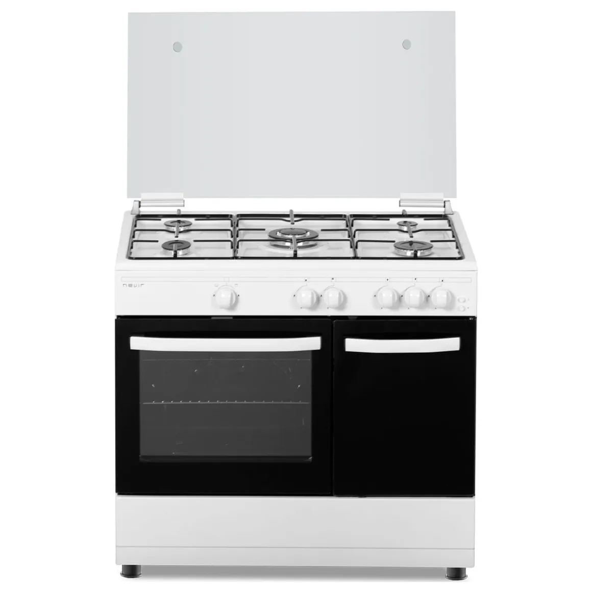 Cocina de gas con horno Nevir NVR-CB5PH 13250W 60L con tapa blanco 85 cm
