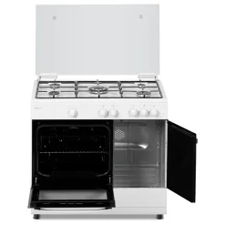 Cocina de gas con horno Nevir NVR-CB5PH 13250W 60L con tapa blanco 85 cm