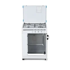 Cocina de gas Nevir NVR-CB4P 4 fuegos con portabombona blanco 50 cm