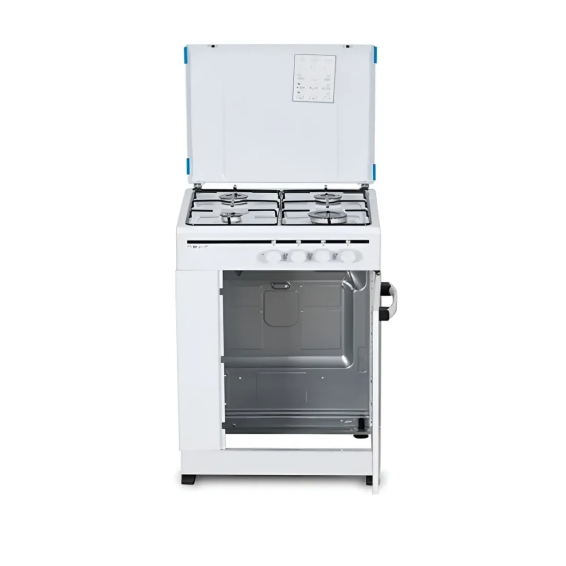 Cocina de gas Nevir NVR-CB4P 4 fuegos con portabombona blanco 50 cm