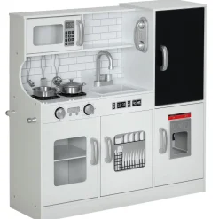 Cocina de juguete Max Aiyaplay + utensilios blanco 81x83,8x26,8 cm