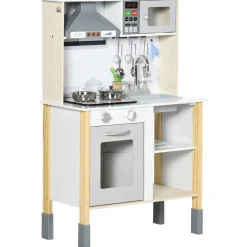 Cocina infantil Alice Aiyaplay altura regulable +3A blanco 93,2x60x30,5 cm