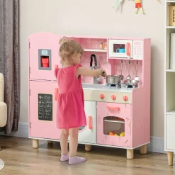 Cocina infantil Amapola Aiyaplay luces + sonidos rosa 91,6x90x33,3 cm