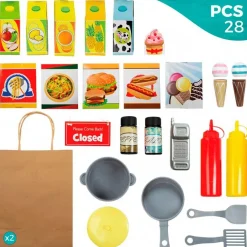 Cocinita 4 en 1 Woomax 25 accesorios +3A multicolor 109x60x40 cm