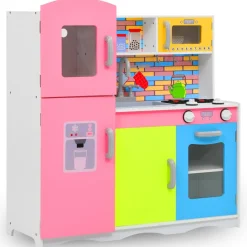 Cocinita de juguete estilo retro con almacenamiento +36 meses multicolor