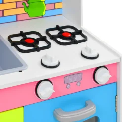 Cocinita de juguete estilo retro con almacenamiento +36 meses multicolor