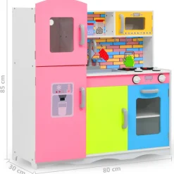 Cocinita de juguete estilo retro con almacenamiento +36 meses multicolor