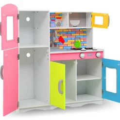 Cocinita de juguete estilo retro con almacenamiento +36 meses multicolor