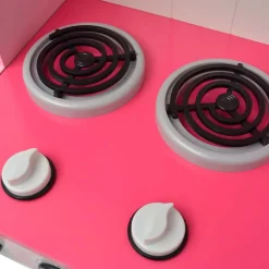Cocinita de juguete madera rosa/blanco 100x82x30 cm