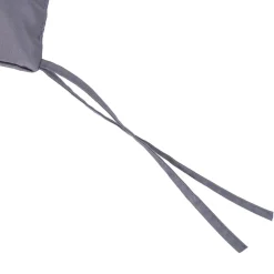 Cojín para asiento Outsunny 2 plazas con 6 cordones gris oscuro 10x132x110 cm