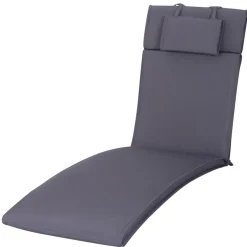 Cojín para tumbona Outsunny con reposacabezas 5x53x198 cm