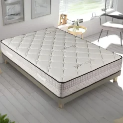 Colchón Bamboo viscoelástico núcleo Eliocel HR alta densidad blanco 26 cm
