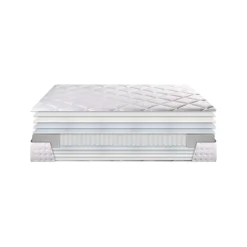 Colchón de muelles ensacados Perla tejido Stretch media-alta blanco 30 cm