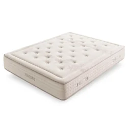 Colchón de muelles ensacados Artesanal Vip Nature tejido Jacquard firmeza media-alta crema 30 cm