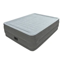 Colchón hinchable Dura-Beam Deluxe Comfort-Plush con bomba gris 56x152x203 cm