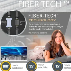 Colchón hinchable Dura-Beam Standard Intex 2 personas con bomba eléctrica negro 197x191 cm