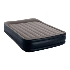 Colchón hinchable Dura-Beam Plus Deluxe Pillow con bomba gris 42x152x203 cm