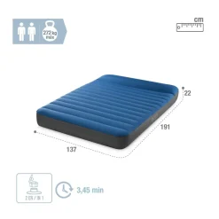 Colchón hinchable Intex Matress Full 2 personas + eléctrico azul/gris 22x137x191 cm