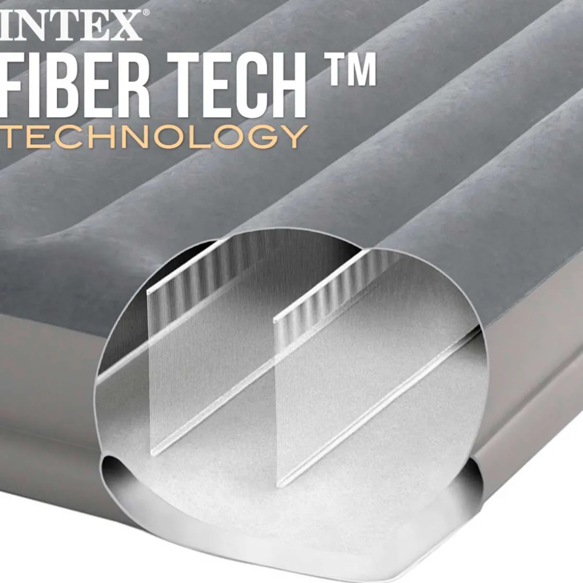 Colchón hinchable Prestige Queen Dura-Beam con bomba USB gris 30x152x203 cm