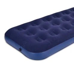 Colchón inflable Avenli 1 persona superficie flocada azul 73x191 cm