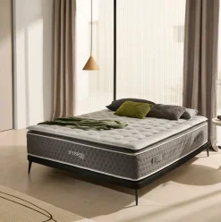 Colchón viscoelástico Hybrid Top núcleo muelle ensacado gris 30 cm