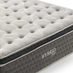 Colchón viscoelástico Hybrid Top núcleo muelle ensacado gris 30 cm